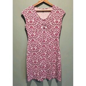 Title Nine Daring Diamalete Pink Print Stretch Athletic Athleisure Dress Sz S